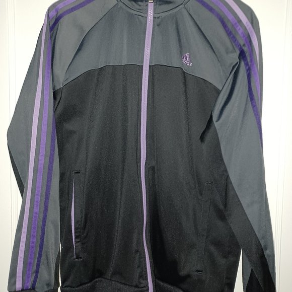 Adidas Climalite Jacket Purple/Black - Picture 1 of 3